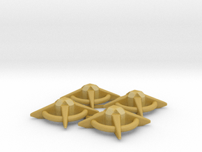 Terran Starbases - Pack of 4 (Connected) in Tan Fine Detail Plastic