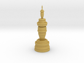 Fractality Chess - Queen in Tan Fine Detail Plastic