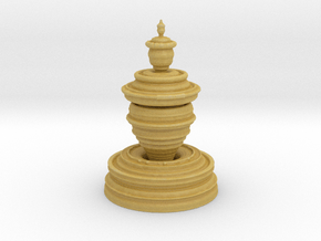 Fractality Chess - Pawn in Tan Fine Detail Plastic