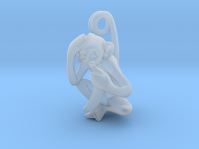 3D-Monkeys 341 in Clear Ultra Fine Detail Plastic