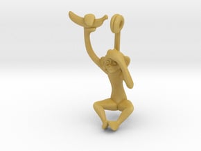 3D-Monkeys 346 in Tan Fine Detail Plastic