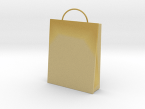 Plain Bag Charm in Tan Fine Detail Plastic