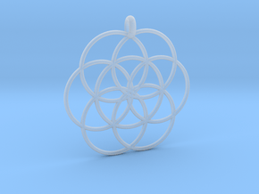 Flower of Life - Hollow Pendant in Clear Ultra Fine Detail Plastic