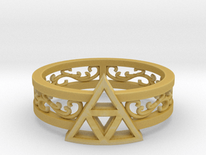 Triforce Ring_Size06 in Tan Fine Detail Plastic
