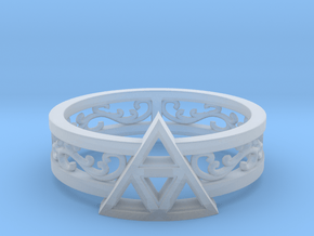 Triforce Ring_Size06 in Clear Ultra Fine Detail Plastic
