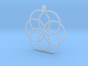 Flower of Life - Hollow Pendant V2 in Clear Ultra Fine Detail Plastic