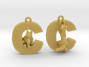 C Is For Cat in Tan Fine Detail Plastic
