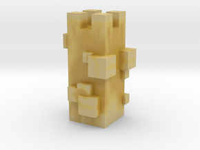 Cubic Chess - Rook in Tan Fine Detail Plastic