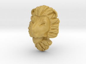 Lion pendant in Tan Fine Detail Plastic