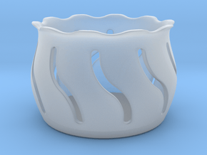 Tea Light Holder Wave in Clear Ultra Fine Detail Plastic