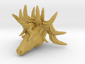 Unicorn pendant in Tan Fine Detail Plastic