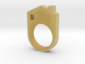 House Ring in Tan Fine Detail Plastic