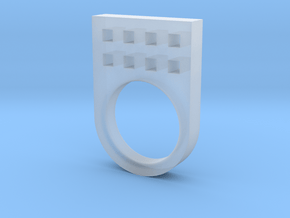 Small Tower Ring in Clear Ultra Fine Detail Plastic