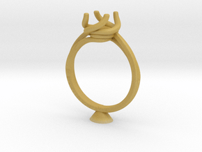 CD248 - Jewelry Engagement Ring 3D Printed Wax Res in Tan Fine Detail Plastic