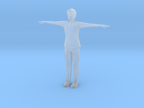 Low Poly Male in Clear Ultra Fine Detail Plastic