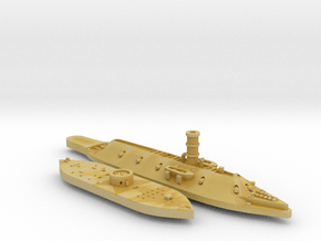 1:1200 Ironclad USS Monitor & CSS Virginia in Tan Fine Detail Plastic