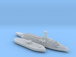 1:1200 Ironclad USS Monitor & CSS Virginia in Clear Ultra Fine Detail Plastic