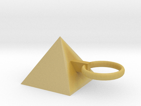 Pyramid King Keyring in Tan Fine Detail Plastic