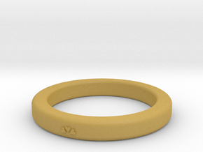 Heart Ring Size 7 in Tan Fine Detail Plastic