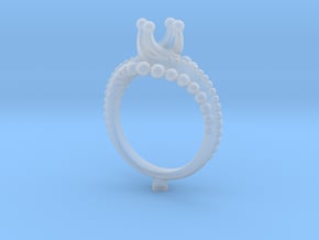 Ic9-B2- Engagement Ring in Clear Ultra Fine Detail Plastic