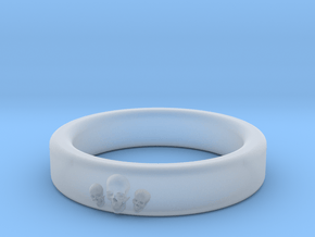 Smooth Anatomical Skull Ring in Clear Ultra Fine Detail Plastic