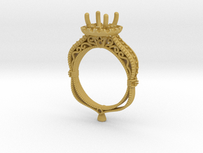 CD274- Fashion Engagement Ring Printed Wax in Tan Fine Detail Plastic