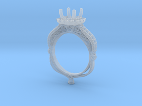 CD274- Fashion Engagement Ring Printed Wax in Clear Ultra Fine Detail Plastic