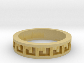  Greek Ring in Tan Fine Detail Plastic