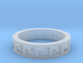  Greek Ring in Clear Ultra Fine Detail Plastic