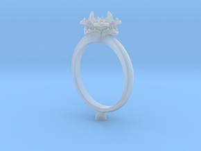 CC162 - Engagement Ring Design 3D Printed Wax . in Clear Ultra Fine Detail Plastic