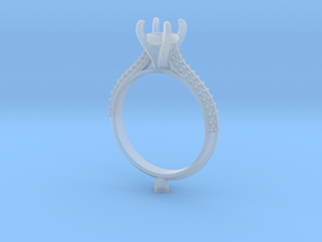 JT21-Engagement Ring Printed Wax in Clear Ultra Fine Detail Plastic