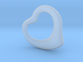 Open Heart Pandent, mini in Clear Ultra Fine Detail Plastic