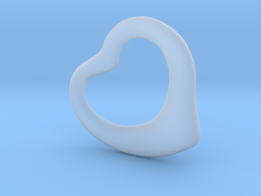 Open Heart Pandent, jumbo in Clear Ultra Fine Detail Plastic