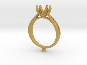 CC22-Engagement Ring Printed Wax. in Tan Fine Detail Plastic