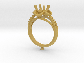 CC11 -Engagement Ring Printed Wax. in Tan Fine Detail Plastic