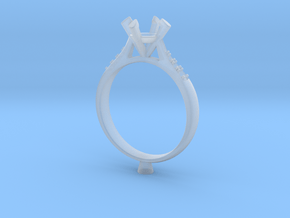 CC27-Engagement Ring Printed Wax. in Clear Ultra Fine Detail Plastic