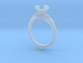 CC67-Engagement Ring Printed Wax. in Clear Ultra Fine Detail Plastic