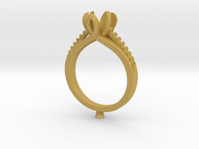 CB7- Engagement Ring Design Printed Wax Resin. in Tan Fine Detail Plastic