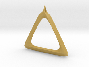 Triangle Pendant in Tan Fine Detail Plastic