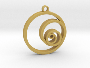 Fibonacci Circles Necklace in Tan Fine Detail Plastic