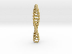 Twisted Pendant in Tan Fine Detail Plastic