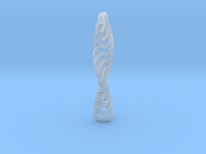 Twisted Pendant in Clear Ultra Fine Detail Plastic