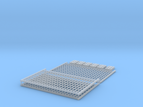 3X Pack 1:50 Bauzaun / Construction fence in Clear Ultra Fine Detail Plastic