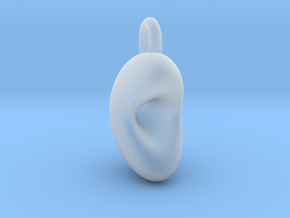 Genius Bean Pendant in Clear Ultra Fine Detail Plastic