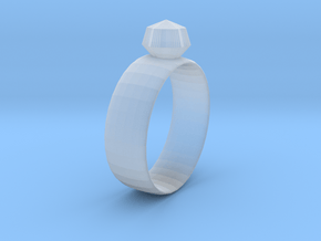 Gem Ring in Clear Ultra Fine Detail Plastic