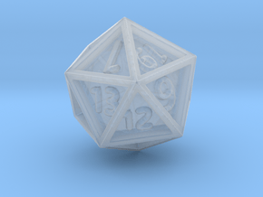 Dice: D20 edition 4 in Clear Ultra Fine Detail Plastic