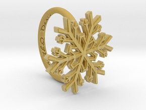 Snowflake Ring 1 d=16mm h21d16 in Tan Fine Detail Plastic
