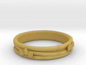 Taketori ring(Japan 10,USA 5.5,Britain K)  in Tan Fine Detail Plastic