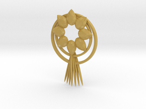Sun goddess pendant(amaterasu) in Tan Fine Detail Plastic