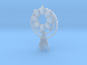 Sun goddess pendant(amaterasu) in Clear Ultra Fine Detail Plastic